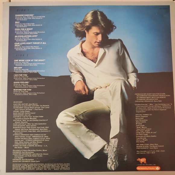 Andy Gibb - Shadow Dancing - Vinyl Record - Picture 2 of 2